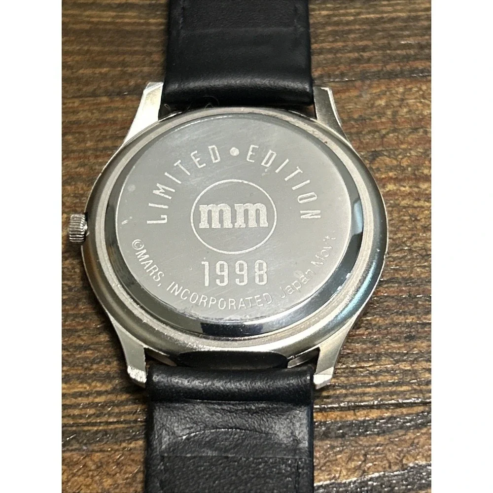 VTG 1998‎ M&M's Limited Edition Watch Red Character Millennium 2000 Black Band